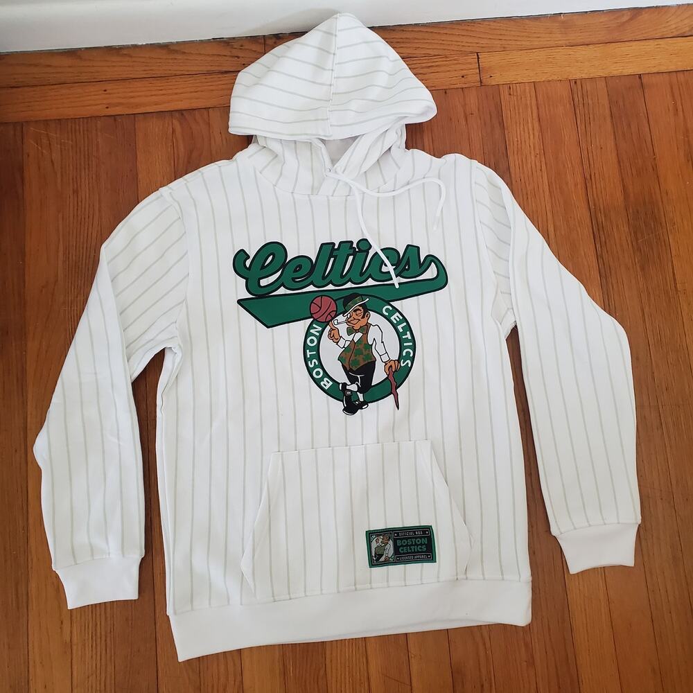 Celtics Boston NBA Authentic Hoodie Sweatshirt White L